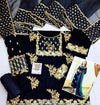 AFROZEH NEW BLACK HAND MADE VELVET PARTY WEAR
