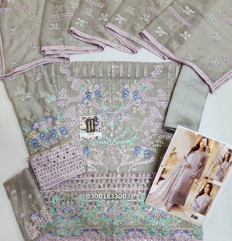 Lavish Pareesa Luxury Chiffon'24 D-09 PALE LAVENDAR