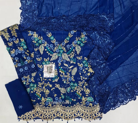 Maria B Blue Exclusive Formal Collection Chiffon Replica