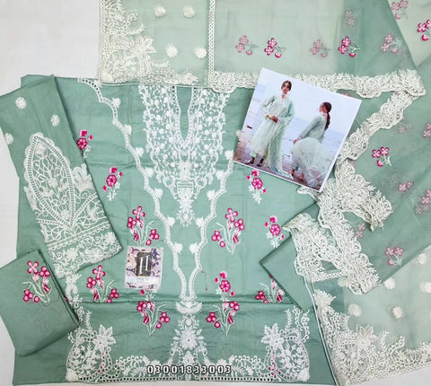 Aabyaan Mint Green Luxury Lawn Collection Replica