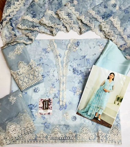 Baroque Sky Blue Formal Collection Organza Replica