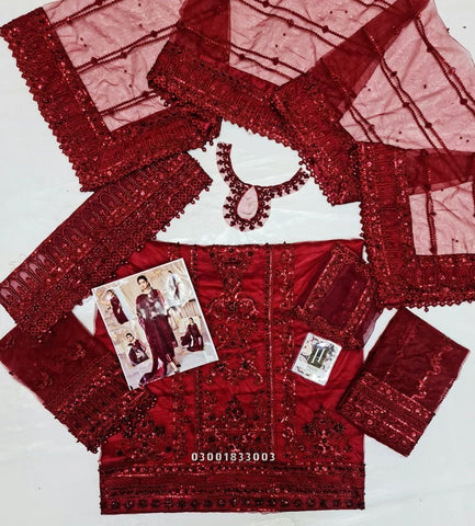 Mushq Maroon Formal Collection Net Replica