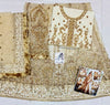 MAHA WAJAHAT NEW GOLD NET BRIDAL MAXI