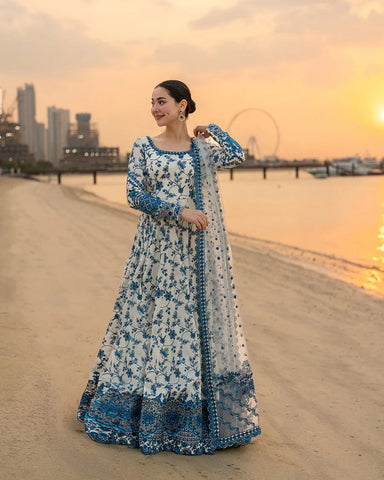 FAIZA SAQLAIN EMBROIDERED LUXURY LAWN MAXI