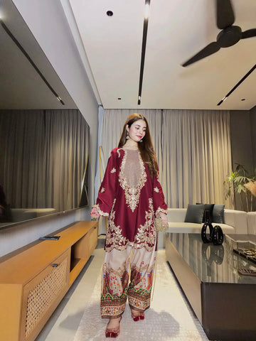 ETHNC NEW KAAFTAN STYLE SILK PARTY WEAR DZZZ-204