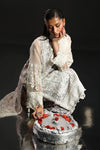 MARIA B NEW WHITE EXCLUSIVE ORGANZA PARTY WEAR FEZZ-117