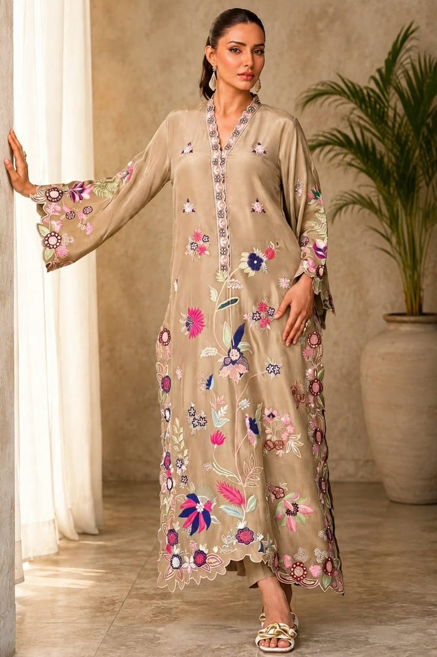 HADIZOUTFIT NEW KAAFTAN STYLE SILK PARTY WEAR GHZZ-136