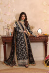 ANEELAS NEW BLACK RAW SILK PARTY WEAR FGEZ-022