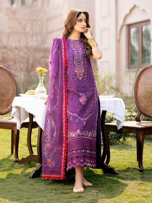 BIN ILYAS EMBROIDERED LUXURY LAWN COLLECTION DHEZ-5037