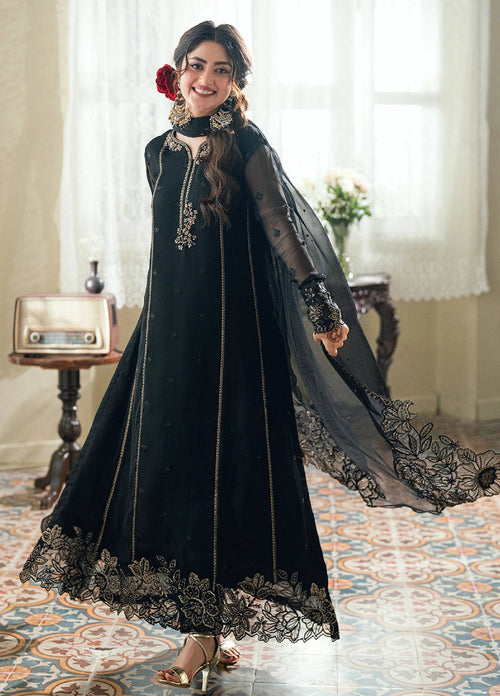 AZURE NEW BLACK CHIFFON PARTY WEAR CFEZ-118