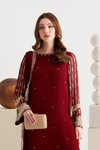 HADIZOUTFIT NEW MEHROON CHIFFON PARTY WEAR CDZZ-156