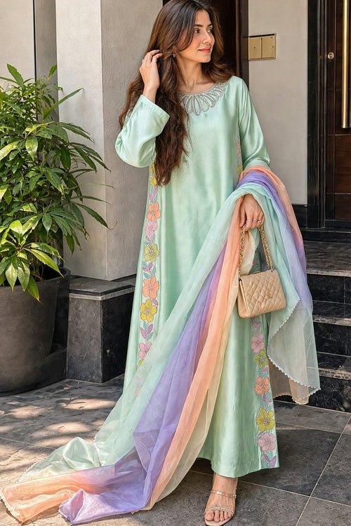 HADIZOUTFIT NEW SILK PARTY WEAR DGZZ-169
