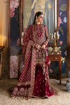 AFROZEH NEW CHIFFON MEHROON BRIDAL WEAR AZFZ-114