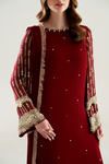 HADIZOUTFIT NEW MEHROON CHIFFON PARTY WEAR CDZZ-156