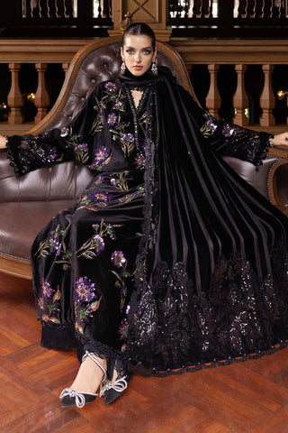 MARIA.B NEW JET BLACK SHEESHA SILK PARTY WEAR