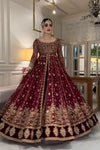 HARIS SHAKEEL NEW PURPLE BRIDAL WEAR MAXI ABZZZ-116