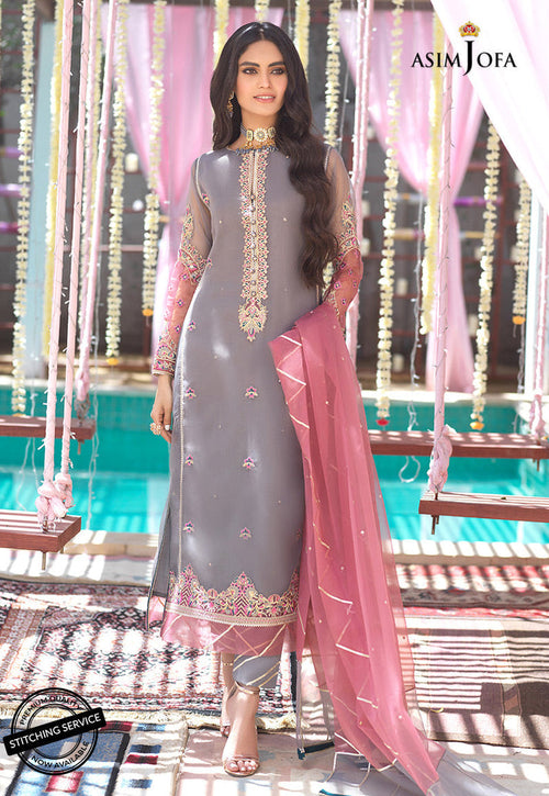 Asim Jofa new Grey Organza party wear