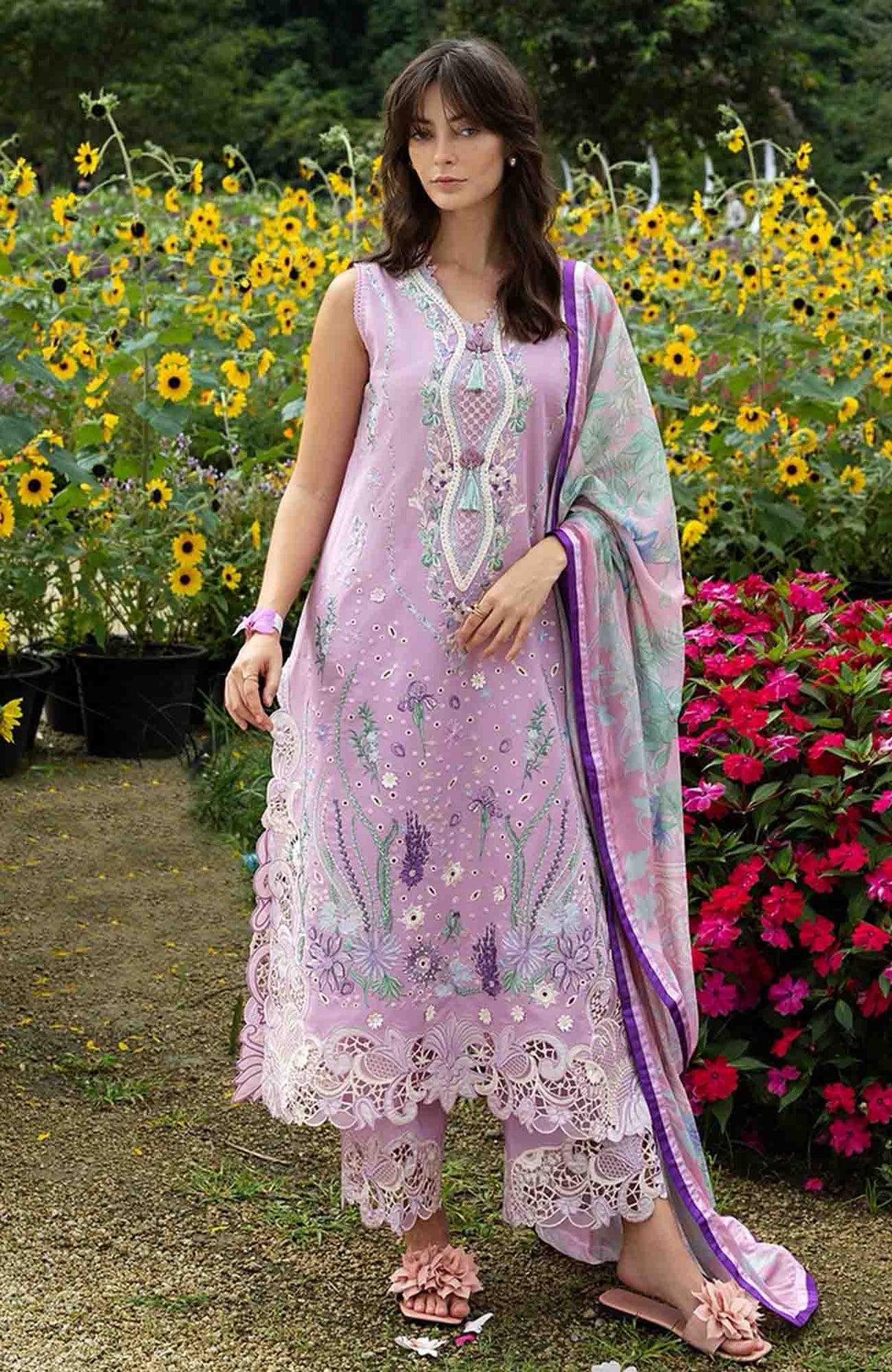 MUSHQ NEW PINK EMBROIDERED LUXURY LAWN COLLECTION