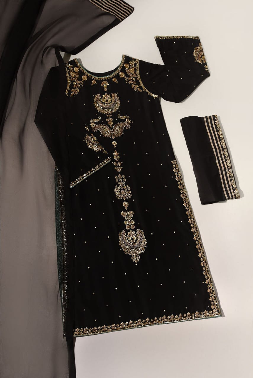 AGHA NOOR NEW VELVET DRESS