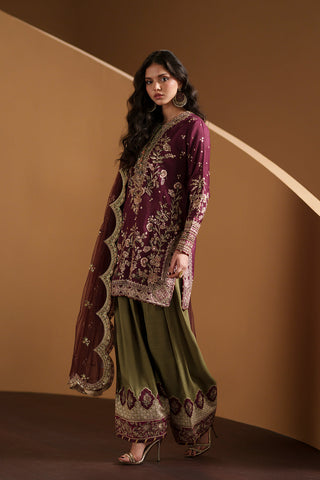 ETHNC NEW EMBROIDERED SILK PARTY WEAR DIZZ-154