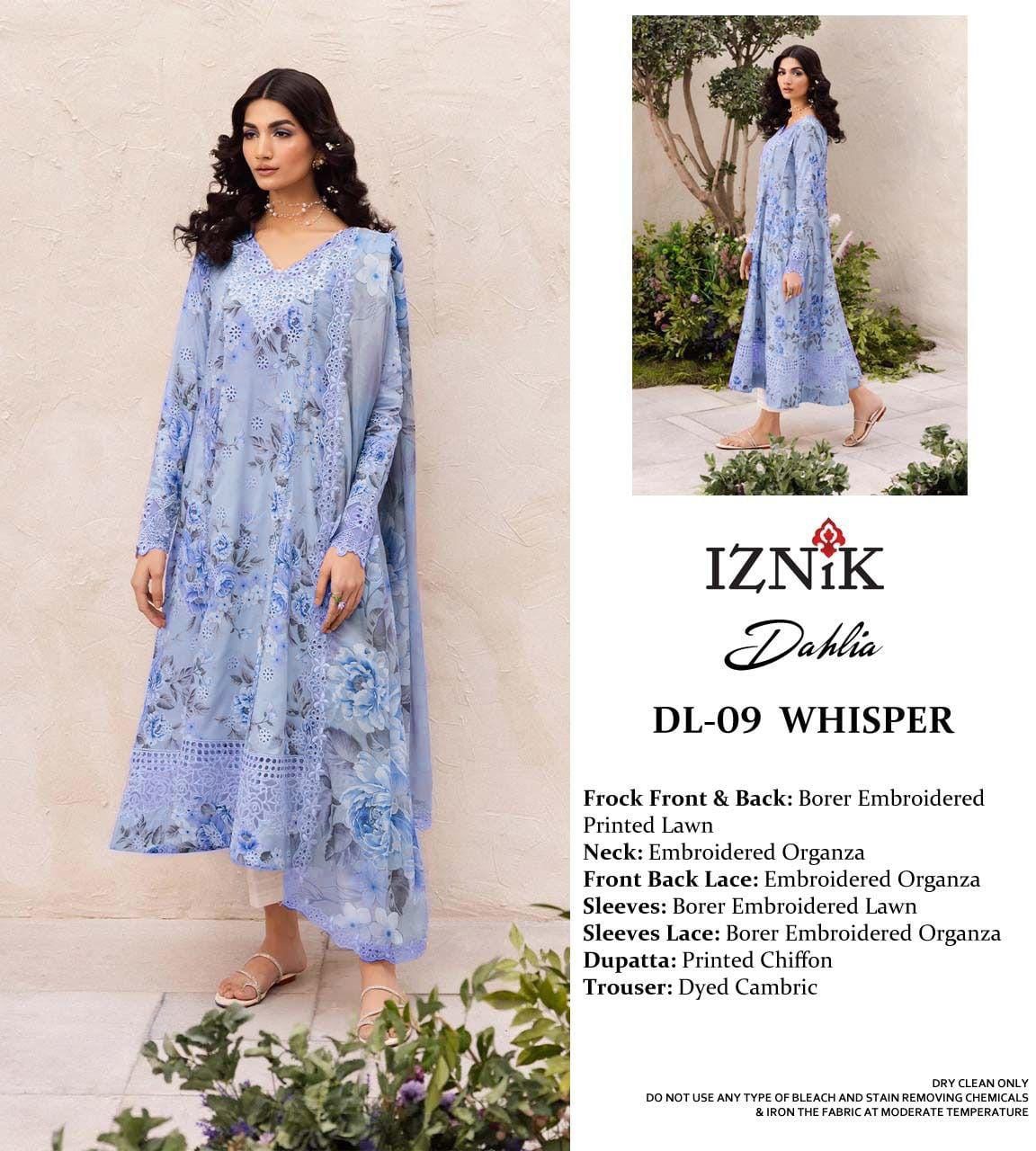IZNIK EMBROIDERED LUXURY LAWN COLLECTION