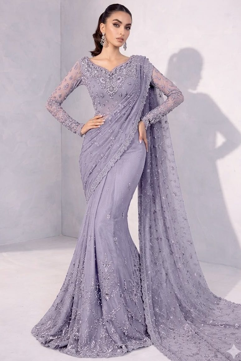 MARIA B NEW EXCLUSIVE NET SAREE EEZZ-281
