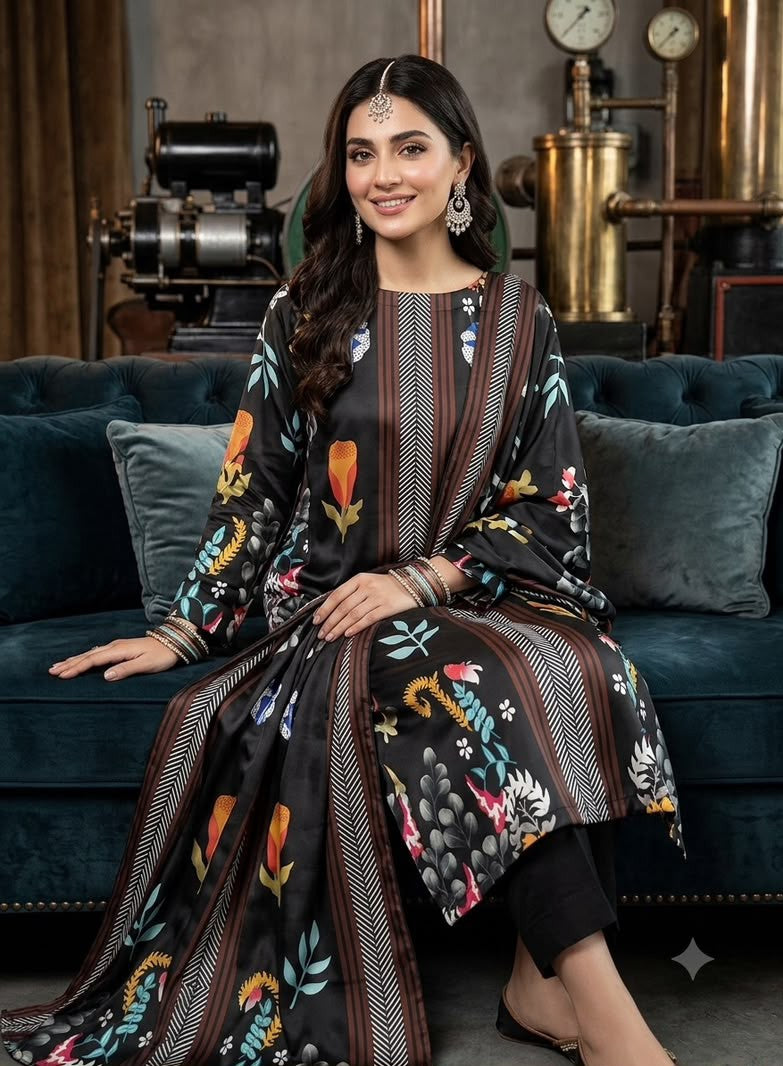 HADIZOUTFIT NEW DIGITAL PRINTED SILK PARTY WEAR BEZZ-5060