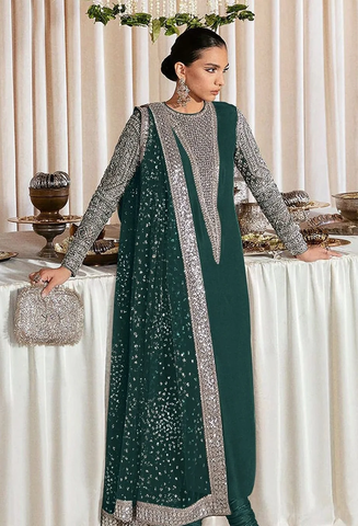 HUSSAIN REHAR ZINC GREEN FORMAL WEAR