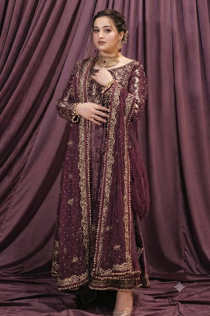 HARIS SHAKEEL NEW FALSA MAYSOORI BRIDAL WEAR IEZZ-095