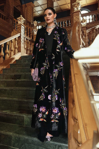 MARIA.B NEW JET BLACK SHEESHA SILK PARTY WEAR