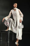 MARIA B NEW WHITE EXCLUSIVE ORGANZA PARTY WEAR FEZZ-117