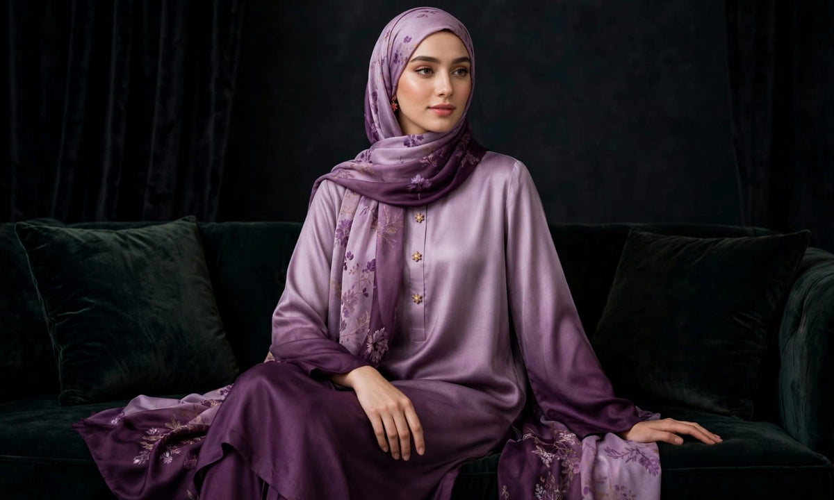 HADIZOUTFIT NEW DIGITAL PRINTED SILK FORMAL WEAR