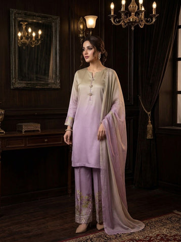 HADIZOUTFIT NEW DIGITAL PRINTED SILK FORMAL WEAR