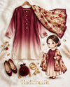 HADIZOUTFIT NEW DIGITAL PRINTED SILK FORMAL WEAR