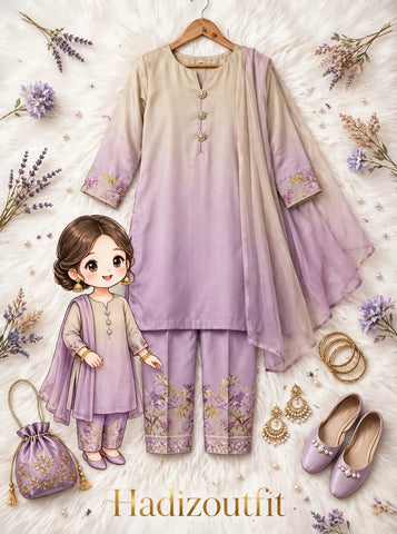 HADIZOUTFIT NEW DIGITAL PRINTED SILK FORMAL WEAR