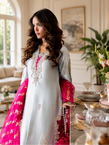 HADIZOUTFIT NEW KAAFTAN STYLE SILK PARTY WEAR GEEZ-075