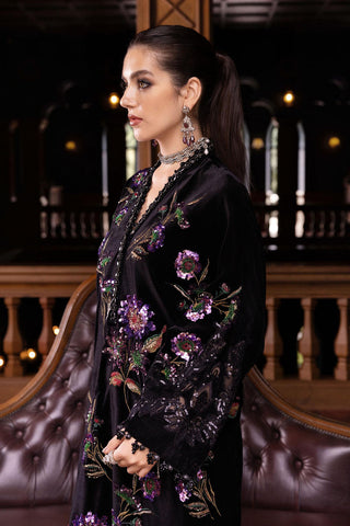 MARIA.B NEW JET BLACK SHEESHA SILK PARTY WEAR