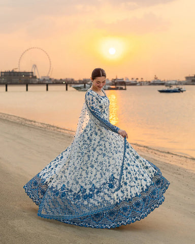 FAIZA SAQLAIN EMBROIDERED LUXURY LAWN MAXI