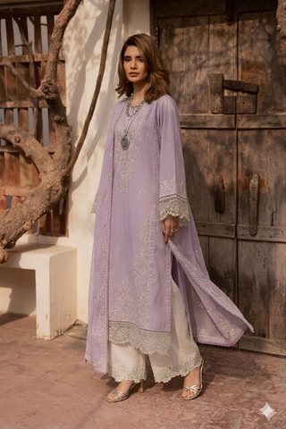 BATIK LILAC NEW LUXURY LAWN COLLECTION