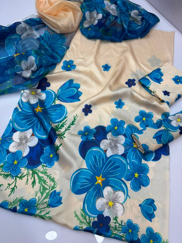 HADIZOUTFIT NEW DIGITAL PRINTED SILK PARTY WEAR BZEZ-5056