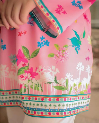 LULUSAR PINK NEW PRINTED SILK DRESS