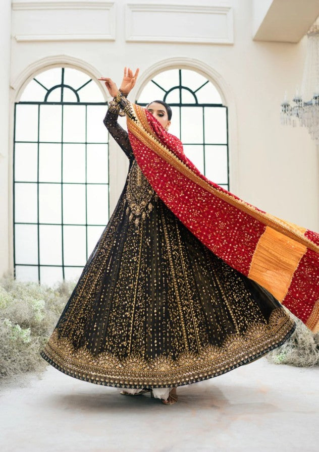AIK ATELIER BLACK BRIDAL COLLECTION CHIFFON MAXI REPLICA – Hadiz outfit
