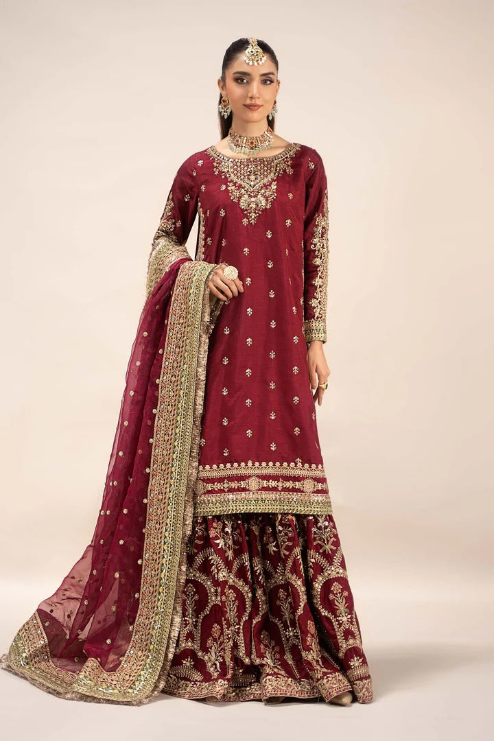 MARIA B NEW EXCLUSIVE RAW SILK PARTY WEAR HFZZ-034