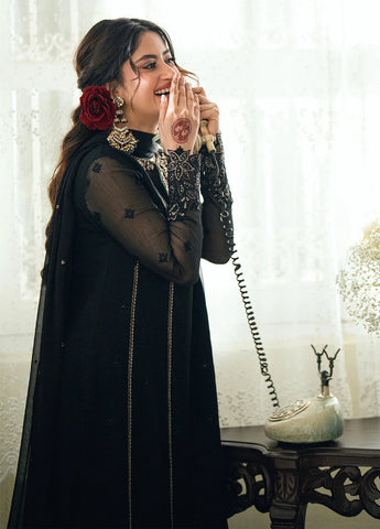 AZURE NEW BLACK CHIFFON PARTY WEAR CFEZ-118