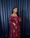 HADIZOUTFIT NEW RED CHIFFON PARTY WEAR FEEZ-105