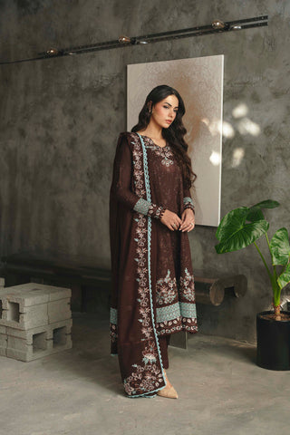 HADIZOUTFIT BROWN NEW LUXURY LAWN COLLECTION