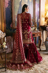 AFROZEH NEW CHIFFON MEHROON BRIDAL WEAR AZFZ-114
