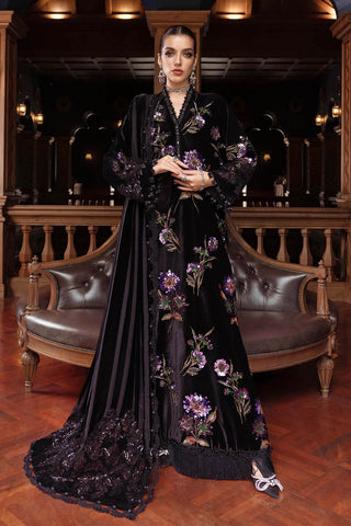MARIA.B NEW JET BLACK SHEESHA SILK PARTY WEAR