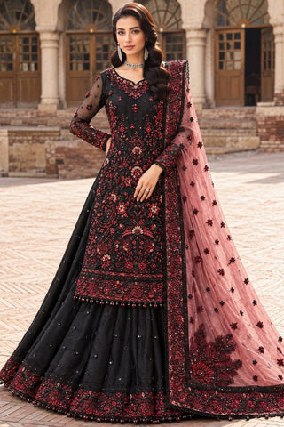 MARIA.B COUTIRE NEW BLACK NET BRIDAL WEAR  IZZZ-283