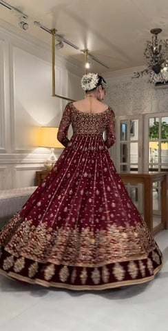 HARIS SHAKEEL NEW PURPLE BRIDAL WEAR MAXI ABZZZ-116
